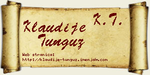Klaudije Tunguz vizit kartica